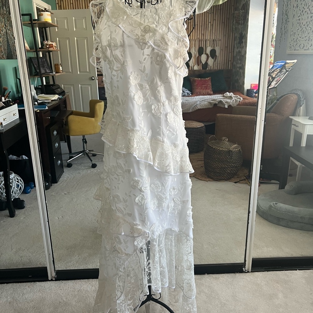 Sachin + Babi White Strapless Dress